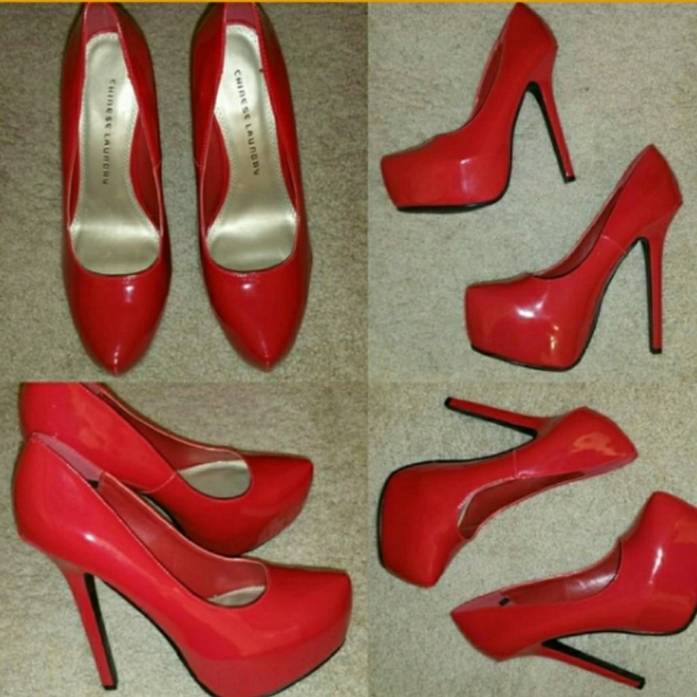 COPY - Chinese Laundry patton red platform never worn.